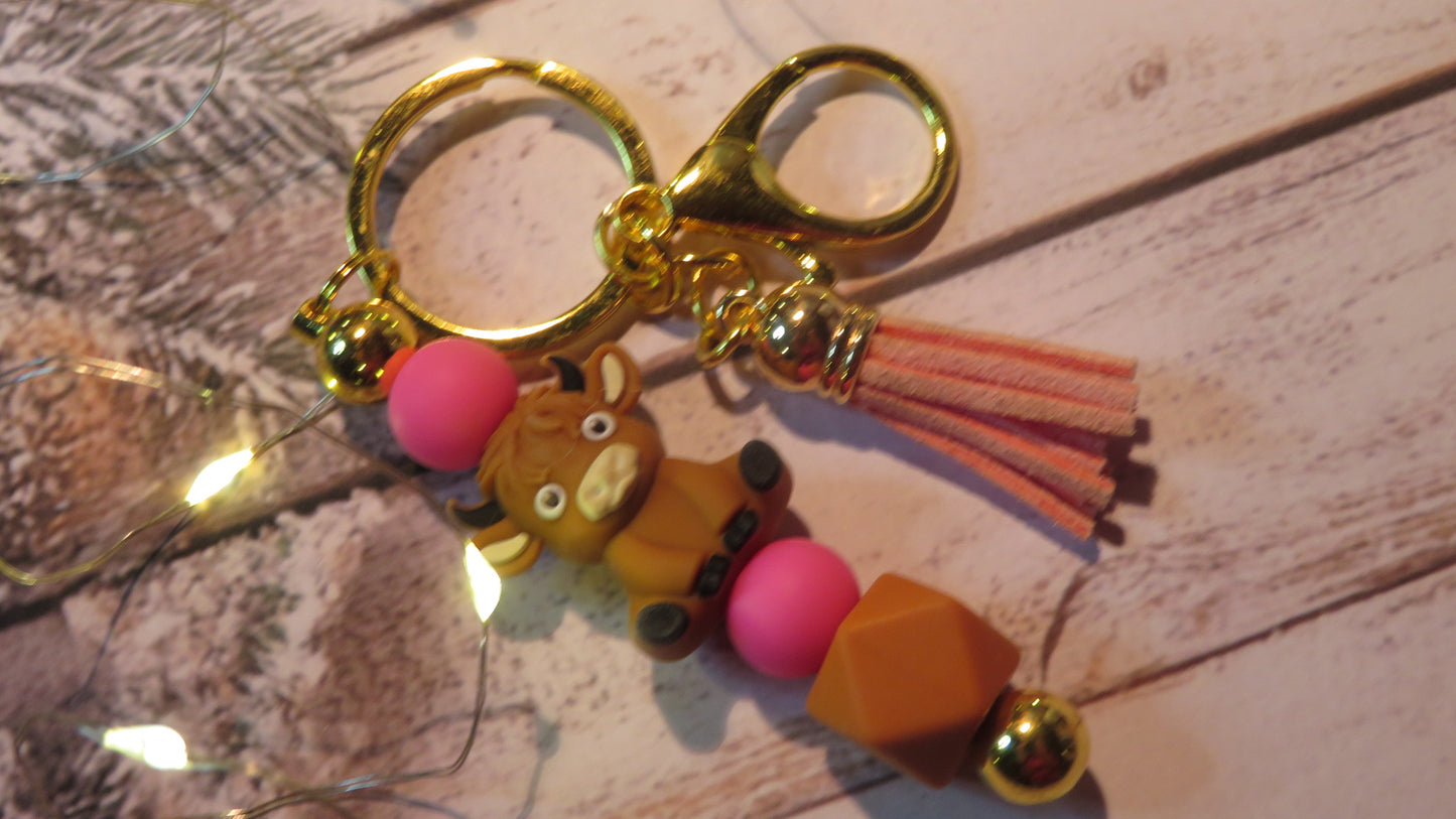 Highland Cow Key Ring | Key Chain | Bag Charm