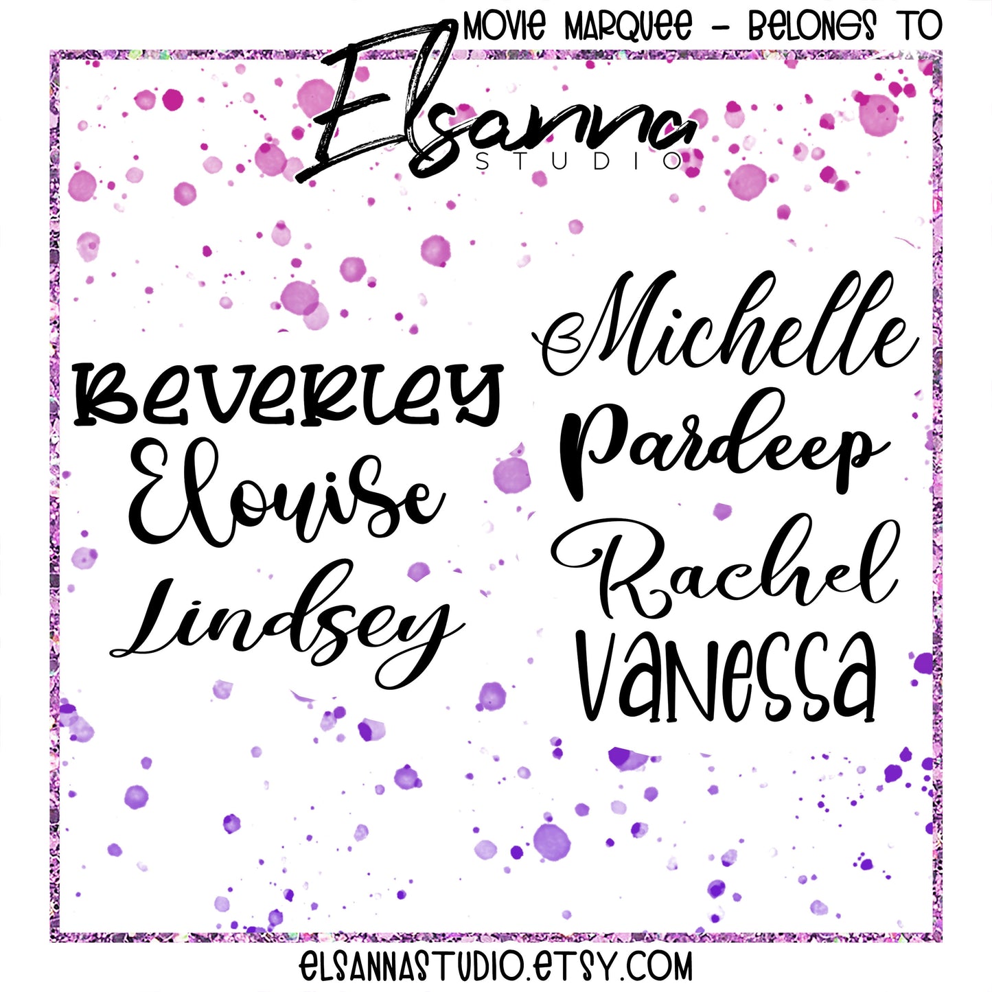 This Planner Belongs To | Planner Name Sticker | Planner Intro Sticker |Movie Marquee Stars Name Sticker