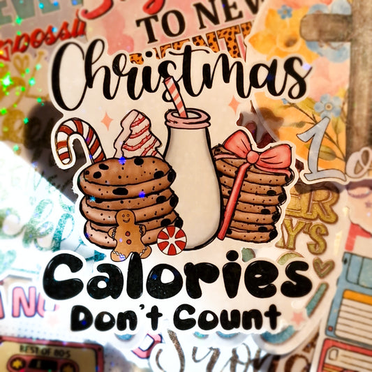 Christmas Calories Don't Count Die Cut Sticker