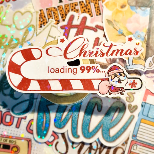 Christmas Loading Die Cut Sticker