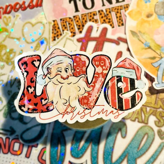 Christmas Love Die Cut Sticker