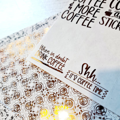 Cosy Coffee Shop | Planner Stickers | Weekly Sticker Kit | Vertical Sticker Kit | Foil Stickers | Monthly Sticker Kit | Journaling Stickers