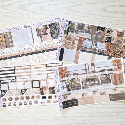 Cosy Coffee Shop | Planner Stickers | Weekly Sticker Kit | Vertical Sticker Kit | Foil Stickers | Monthly Sticker Kit | Journaling Stickers