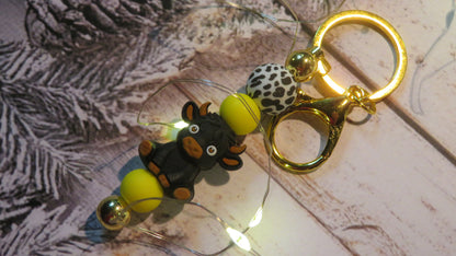 Highland Cow Key Ring | Key Chain | Bag Charm
