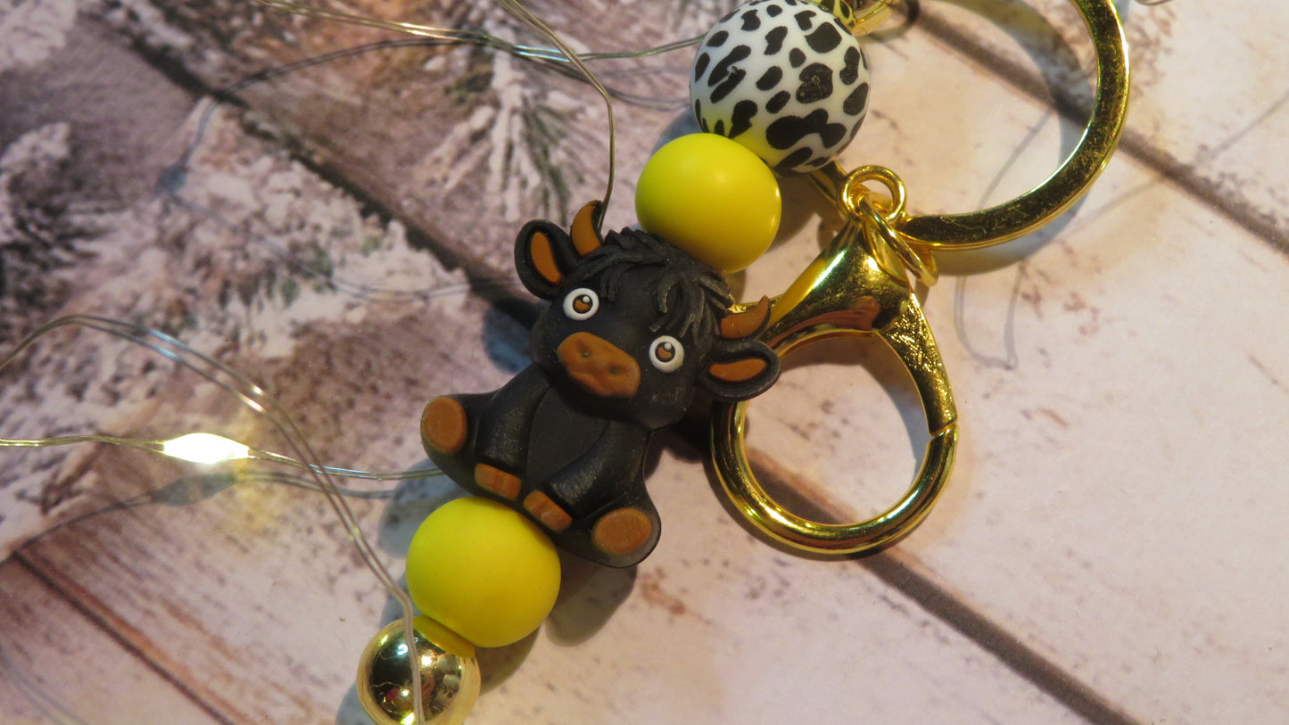 Highland Cow Key Ring | Key Chain | Bag Charm