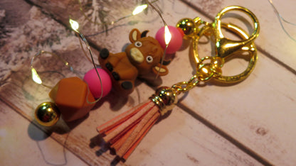 Highland Cow Key Ring | Key Chain | Bag Charm
