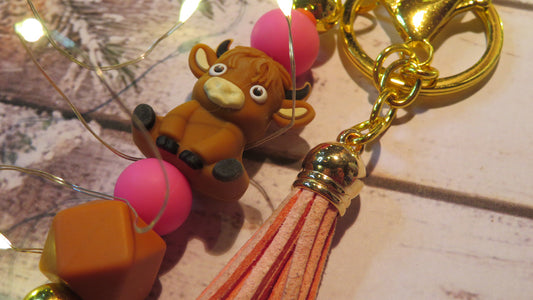 Highland Cow Key Ring | Key Chain | Bag Charm