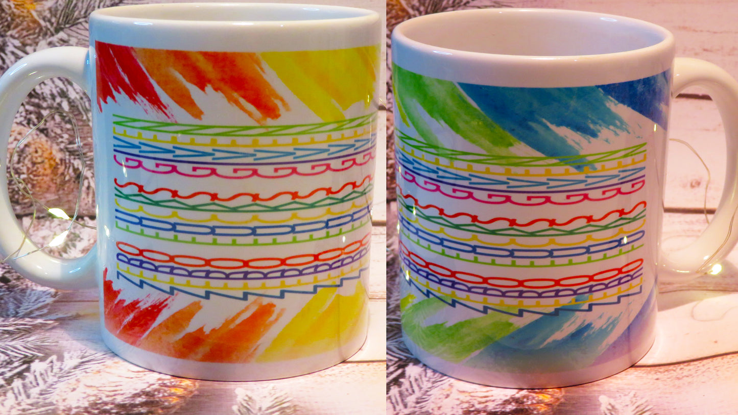 Sweary Mug | Zero Fs Given Mug | Rainbow Swearing Mug | Hidden Message