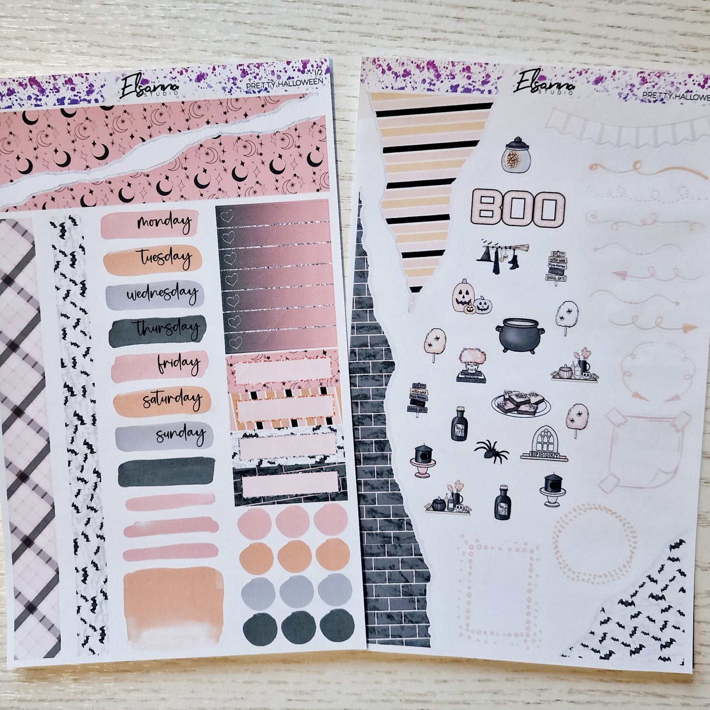 Pretty Halloween | Planner Stickers | Weekly Sticker Kit | Vertical Sticker Kit | Foil Stickers | Monthly Sticker Kit | Journaling Stickers