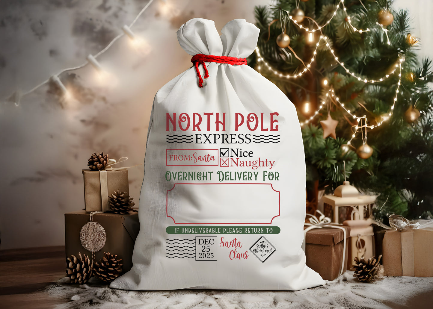 Santa Gift Sack | Christmas Gift Bag