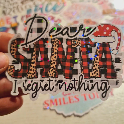 Dear Santa Die Cut Sticker