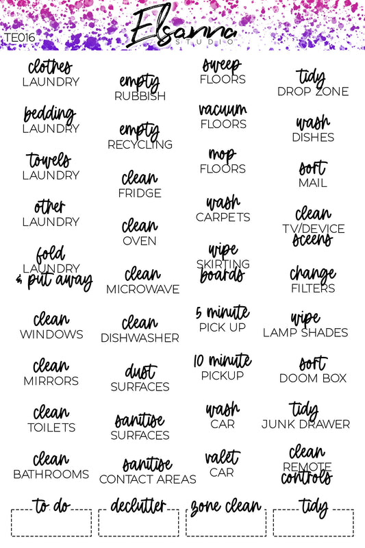 Word Stickers | Script Stickers | Planner Scripts | Chores